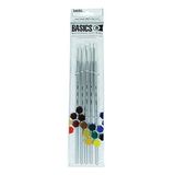 Liquitex 692002 Basic fırça, akrilik boyalar için sentetik fırça, uzun ömürlü, sağlam ve şeklini korur – fırça seti