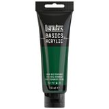 Liquitex 8870029 Basics akrilik boya, monopigmente sanatçı pigmentleri, solmaz, orta viskozite, arşiv kalitesi, ipek parlaklığında kaplama, 118 ml tüp - koyu yeşil kalıcı