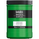 Liquitex 8870359 Basics akrilik boya, monopigmente sanatçı pigmentleri, solmaz, orta viskozite, arşiv kalitesi, ipeksi parlaklıkta kaplama, 946 ml saksı - açık yeşil kalıcı