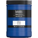 Liquitex akrilik boya, monopigmentli sanatçı pigmentleri, akrilik, Mavi, Acrylfarbe - 946ml Topf