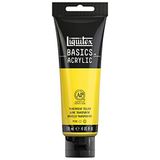 Liquitex Basics 1046045 monopigmente akrilik boya, sanatçı pigmentleri, solmaz, orta viskozite, aşivkalite, ipek parlaklığında kaplama, 118 ml tüp, şeffaf sarı