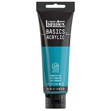 Liquitex Basics 1046046 monopigmente akrilik boya, sanatçı pigmentleri, solmaz, orta viskozite, aşivkalite, ipek parlaklığında kaplama, 118 ml tüp, turkuaz mavisi