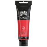 Liquitex Basics 1046047 monopigmente akrilik boya, sanatçı pigmentleri, solmaz, orta viskozite, aşivkalite, ipek parlaklığında kaplama, 118 ml tüp, şeffaf kırmızı