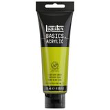 Liquitex Basics 1046218 monopigmente akrilik boya, sanatçı pigmentleri, solmaz, orta viskozite, aşivkalitesi, ipek parlaklığında kaplama, 118 ml tüp, açık zeytin yeşili