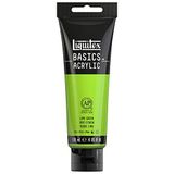 Liquitex Basics 1046222 monopigmente akrilik boya, sanatçı pigmentleri, solmaz, orta viskozite, aşivkalitesi, ipek parlaklığında kaplama, 118 ml tüp, limon yeşili