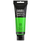 Liquitex Basics 1046985 monopigmente akrilik boya, sanatçı pigmentleri, solmaz, orta viskozite, aşivkalitesi, ipek parlaklığında kaplama, 118 ml tüp, fosforlu yeşil