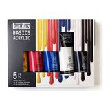 Liquitex Basics Akrilik Boya Seti 5 Renk x 118 ml Tüp Okul Seti