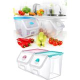 Lirazon 3 Adet Patates Soğan Kiler Saklama Kabı Düzenleyici Set 12 Lt (32,5X23,5X23,5 Cm) 12 Litre Kilerlik