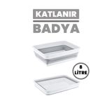 LİRAZON Katlanır Badya Leğen Akordiyon Katlanabilir Çok Amaçlı Badya Çeyiz Seti