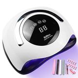 LiRiQi 120W Tırnak Kurutucu, Tırnaklar için UV LED Lamba, 4 Zamanlayıcılı Profesyonel Tırnak Lambası, Jel Tırnaklar için Tırnak Kurutucu Çıkarılabilir Taşınabilir Tırnak Kurutucu, Tırnak ve Ayak Tırnağı için Tırnak Aletleri