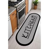 Liriya Dijital Baskı Kitchen Yazılı Leke Tutmaz Makinada Yıkanabilir Kaymaz Taban Modern Mutfak Halısı