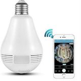 Lisa Butik Ip Kamera 360 Derece Balıkgözü Panoramik Wifi P2P Ağ Ip Ampul Kamera Cmr8 - Beyaz