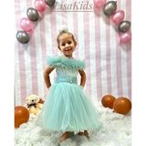 Lisa Kids 1-5 Yaş Kısa Kuyruklu Abiye Elbise - 3 Yaş - Yeşil