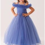 Lisa Kids 2-10 Yaş Gelinlik Abiye - Mavi