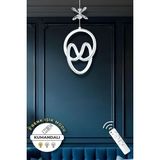 Lisa White Chrome Kumandalı 3 Renk Modern Sarkıt LED Avize - Beyaz - Krom