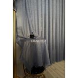 Lisabella Home Antrasit Kristal Cam Kırığı Desen Yeni Trend Luxury Tül Perde (1x3 Sık Pile Dikişli) - 270 x 270 cm