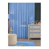 LisabellaHome Modern Grek Sade Tül Perde Bebe Mavi Çocuk Odası (Düz Pilesiz )