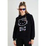 Lisanslı Baskılı 3D Kapüşonlu Kalın Sweatshirt