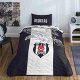 Lisanslı Beşiktaş Kartal Tek Kişilik Yatak Örtüsü Seti - Renkli