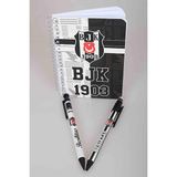 LİSANSLI BEŞİKTAŞ SERT KAPAK BLOKNOT VE VERSATİL UÇLU KALEM 0.7 MM 2'LİSİ - Siyah - 1