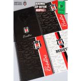 LİSANSLI BEŞİKTAŞ SPIRALLI 2 ADET KARELİ VE 2 ADET ÇİZGİLİ A4 KARTON KAPAK 72 YAPRAK DEFTER SETİ