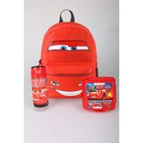 Lisanslı Cars Brick Champion's Colleciton 32 cm Tek Bölmeli Küçük Boy Anaokul Çantası,beslenme Kabı,matara Seti - 11-Kırmızı