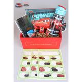 LİSANSLI CARS GIFT BOX 11 PARÇA OKUL ÇANTASI,KALEM ÇANTASI,500 ML MATARA VE KIRTASİYE SETİ - Kırmızı