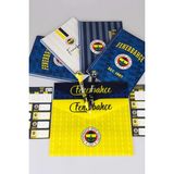 LİSANSLI FENERBAHÇE A4 SPIRALLI 2 ADET KARELİ,2 ADET ÇİZGİLİ DEFTER,TOP BAŞLIKLI UÇLU KALEM,16'LI OKUL ETİKETİ,2 ADET ÇITÇIT DOSYA SETİ - 12M-Krem