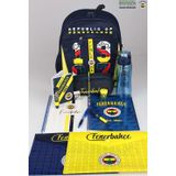 LİSANSLI FENERBAHÇE BÜYÜK BOY OKUL ÇANTASI,KALEM ÇANTASI,A4 2 ADET DEFTER,700 ML MATARA İLE KIRTASİYE SETİ
