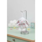 Lisanslı Fiyonklu Tavşan Peluş Anahtarlık – Beyaz 15 Cm