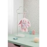 Lisanslı Fiyonklu Tavşan Peluş Anahtarlık – Pembe 15 Cm