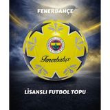 Lisanslı Futbol Topu Fenerbahçe Galatasaray Beşiktaş Topları Makine Dikişli Iç ve Dış Zemin Kullanımı Için Pompa Hediyeli - Sarı - Lacivert