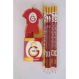 Lısanslı Galatasaray 5 Adet Kursun Kalem,Logo Sılgı Ve Kalemtras Setı