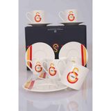 LİSANSLI GALATASARAY 6 KİŞİLİK TÜRK KAHVESİ FİNCAN TAKIMI - 6 Adet - 100 ml - Sarı - Kırmızı