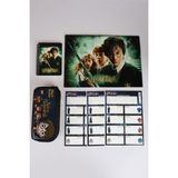 Lisanslı Harry Potter Kalem Çantası,bloknot, Çıtçıt Dosya ve 24'lü Okul Etiketi Kırtasiye Seti "dekomus Cep Defteri Hediyeli" - Mavi - 1