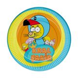 LİSANSLI Kral Şakir Action Karton Tabak 23 cm 8'li