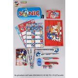 LİSANSLI SONIC 19 PARÇA KIRTASİYE SETİ İLE KALEM ÇANTASI