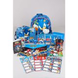 LİSANSLI SONIC TEK BÖLMELİ KÜÇÜK BOY 32 CM ANAOKUL ÇANTASI, BESLENME ÇANTASI VE KALEM ÇANTASI,MATARA,BESLENME KABI FULL