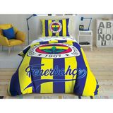 Lisanslı Taç Fenerbahçe Çubuklu Pamuk Lisanslı Nevresim Takımı - 160 x 220 cm - Renkli