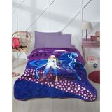 Lisanslı Tek Kişilik Çocuk Battaniye (155X215)-ELSA Frozen Snow Queen