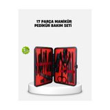 Lisinya 17 Parça Profesyonel Manikür Pedikür Seti Paslanmaz Çelik Siyah Kutu - Lisn-17PARAMANKRSET-4-3434-ER