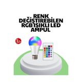 Lisinya 2025 RGB LED Ampul Uzaktan Kumandalı Renkli Işık A Kalite - LsinN-XUCZRGBLAMBA-2-3434-KSB