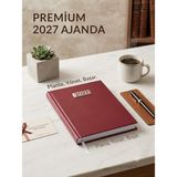 Lisinya 2027 Ajanda 14X20 Cilt Bezli Günlük (Ekonomik)Bordo