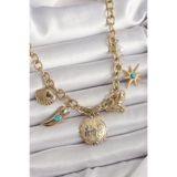 Lisinya 316L Çelik Gold Renk Zincir Sallantılı Çoklu Figür Model Kadın Kolye - LsinYy-67ade1b52fe912bbf20172d8-0808