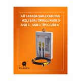 Lisinya 4'ü 1 Arada USB Hızlı Şarj ve Veri Kablosu – 65W Güç, Çoklu Bağlantı, 1.2m - Lisn-UCZZZKLARJKABLOSU-3434-ER