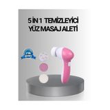 Lisinya 5 Başlıklı Yüz Masaj Aleti – Cilt Temizleme, Peeling, Siyah Nokta ve Gözenek Bakımı - Lisn-UCZZZ5BMASAJFOREVER-3434-ER