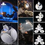 Lisinya 5 Led'li 3 Farklı Işık Modlu Açılıp Kapanabilir LED Kanatlı Güneş Enerjili Solar Aydınlatma Asılabilir Kamp Feneri