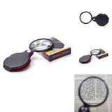 Lisinya 5x 60MM Cam Optik Lens,katlabilir,deri Kaplamalı Cep BÜYÜTEÇXX1051