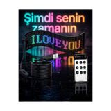 Lisinya 60 cm LED Matrix Panel 16x96 Piksel Bluetooth Kontrollü RGB Kayan Yazı Ekranı - Lisn-UCZZZLEDMATRX60CM-2-3434-ER