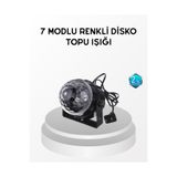 Lisinya 7 Renk Modlu Müzik Sensörlü Disko Topu – LED Işıklı Parti Aydınlatması - Lisn-XUCZZZMNDSKOTOPU-1-3434-ER